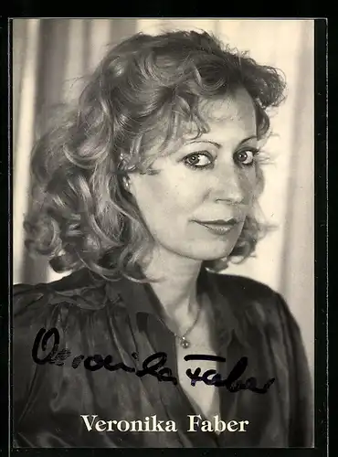 AK Schauspielerin Veronika Faber, mit original Autograph