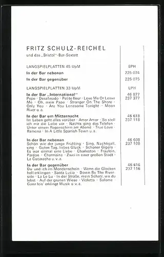 AK Musiker Fritz Schulz-Reichel im Anzug, Autograph