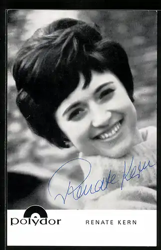 AK Musikerin Renate Kern mit Autograph