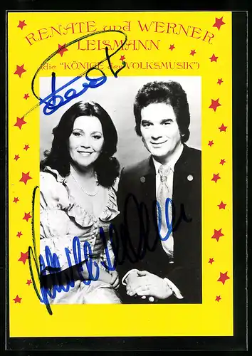 AK Musiker Renate und Werner Leismann, Autograph
