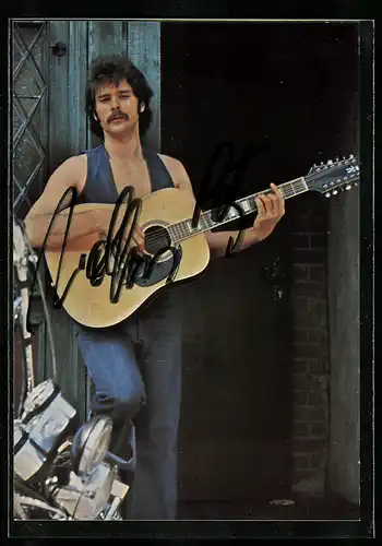 AK Musiker Wolfgang Petry mit Gitarre, Autograph