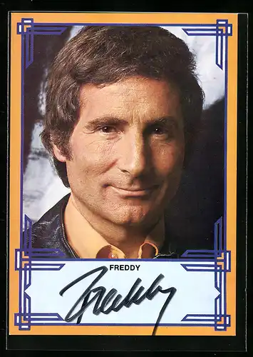 AK Musiker Freddy Quinn im Portrait, Autograph