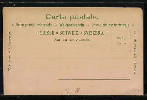 Lithographie Chillon, Bonnivard`s Befreiung, Historische Postkarte der Schweiz