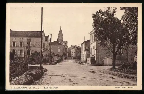 AK Ste-Livrade, Rue du Pont, Strassenpartie