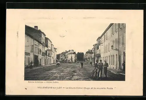 AK Villeneuve-sur-Lot, Le Cours Victor-Hugo et la nouvelle Poste