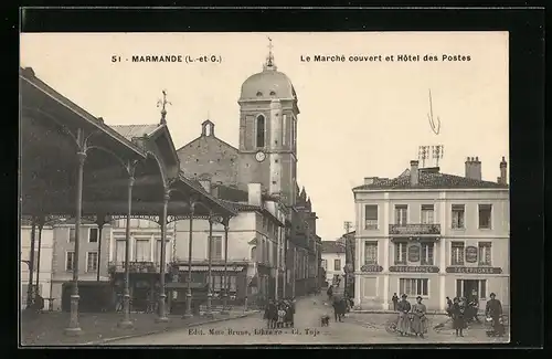 AK Marmande, Le Marché couvert et Hôtel des Postes
