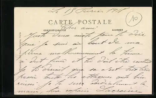 AK Monflanquin, Rue St-Pierre prise des Arcades, Strassenpartie