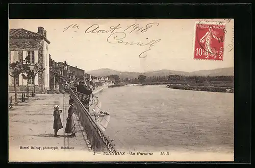 AK Tonneins, La Garonne