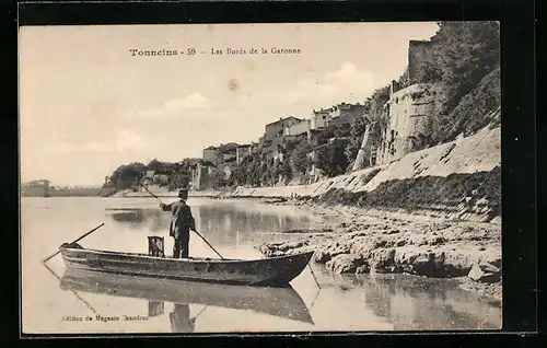 AK Tonneins, Les Bords de la Garonne
