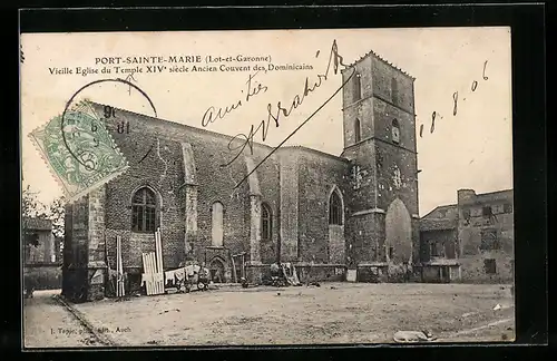 AK Port-Sainte-Marie, Vieille Eglise du Temple, Ancien Couvent des Dominicains