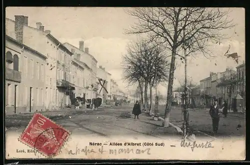 AK Nérac, Allées d`Albret, Côté Sud