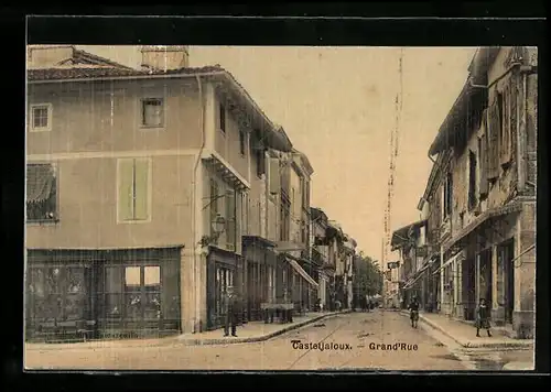 AK Casteljaloux, Grand`Rue, Strassenpartie