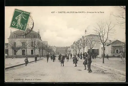 AK Casteljaloux-les-Bains, Avenue de la Gare