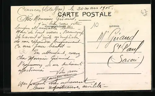 AK Cancon, Embranchement et route de Castillonnès