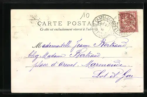 AK Casteljaloux, Grande Rue, Strassenpartie