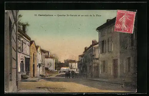 AK Casteljaloux, Quartier St-Gervais et un coin de la Place