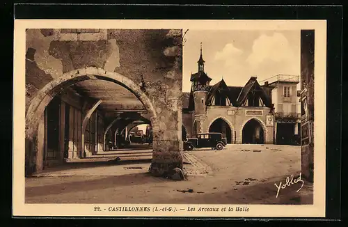 AK Castillonés, Les Arceaux et la Halle