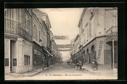 AK Tonneins, Rue du Commerce, Patisserie & Pharmacie
