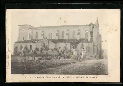 AK Cologne-du-Gers, Eglise, Cote Nord, Le Calvaire