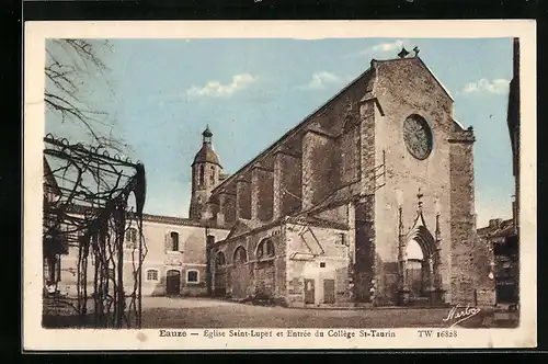 AK Eauze, Eglise Saint-Luper et Entrée du Collège St-Taurin
