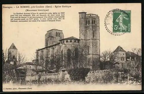 AK La Romieu, près Condom, Eglise Gothique