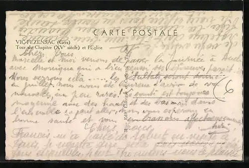 AK Vic-Fezensac, Tour du Chapitre et l`Eglise