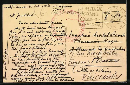 AK Vic-Fezensac, Vue générale