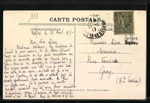 AK Plaisance, Eglise Beaumarchés