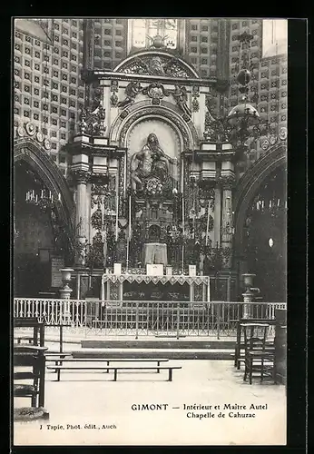AK Gimont, Intérieur et Maitre Autel, Chapelle de Cahuzac
