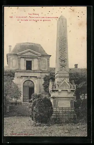 AK Mirande, Monument des Combattants et Palais de Justice