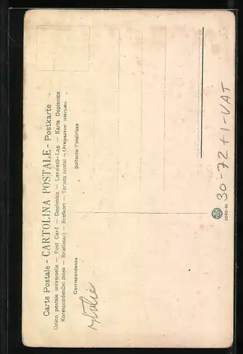 AK Vatikan, Soldat der schweizer Garde in Uniform mit Gewehr