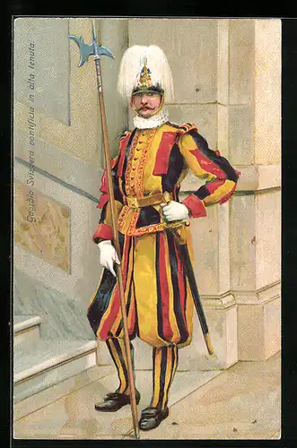 AK Vatikan, Guardia Svizzera pontificia in alta tenuta