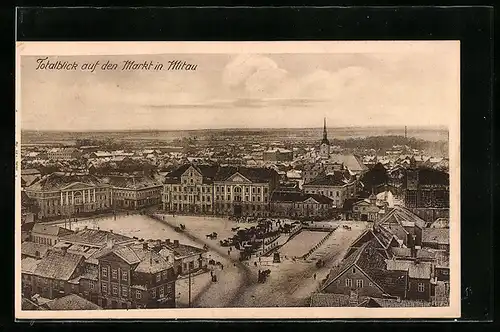 AK Mitau, Totalblick auf den Markt