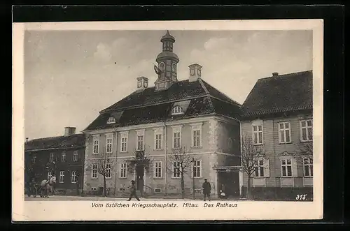 AK Mitau, vor dem Rathaus