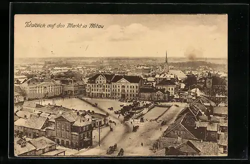 AK Mitau, Totalblick auf den Markt