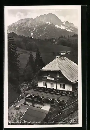 AK Hintergern / Berchtesgaden, Alpengasthaus Theresienklause