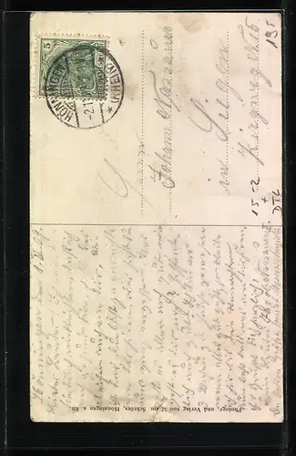 AK Hönningen am Rhein, Zeppelin mit dem Luftschiff Z II, 2. August 1909