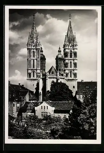 Foto-AK Deutscher Kunstverlag, Walter Hege: Naumburg, Dom von Westen betrachtet