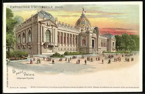 Kulissen-AK Paris, Exposition universelle de 1900, Le petit Paris (champs Elysée)