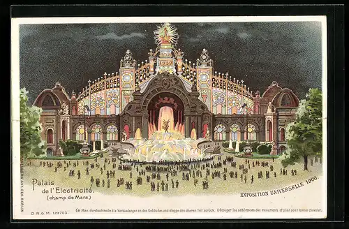 Kulissen-AK Paris, Exposition universelle de 1900, Palais de l`Electricité