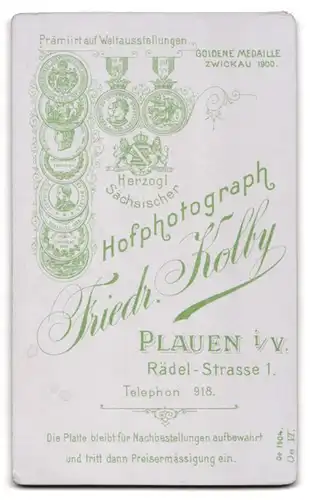 Fotografie Friedrich Kolby, Plauen i. V., Rädel-Str. 1, Junge Dame im Kleid