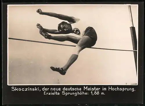 Fotografie Deutsche Leichtathletik-Meisterschaft, Skoczinski der neue Deutsche Meister im Hochsprung