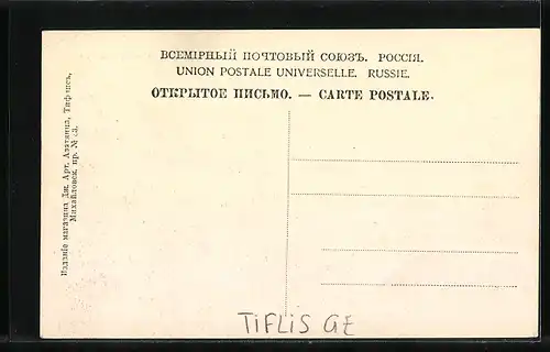 AK Tiflis, Ortsansicht mit Bergpanorama