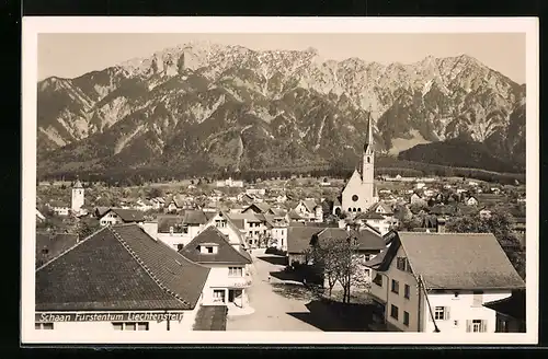AK Schaan, Ortsansicht mit Kirche