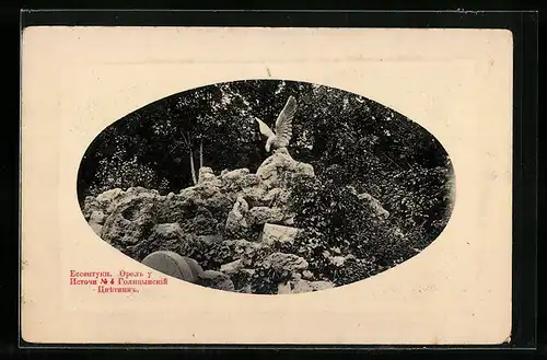 AK Jessentuki, Denkmal mit Adler