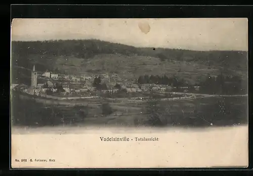 AK Vandelainville, Totalansicht mit Umgebung