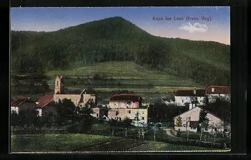 AK Raon les Leau, Ortsansicht aus der Vogelschau