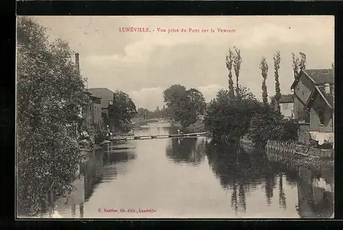 AK Lunéville, Vue prise du Pont sur la Vesouze