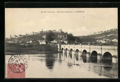 AK Liverdun, vue générale depuis la rive opposée