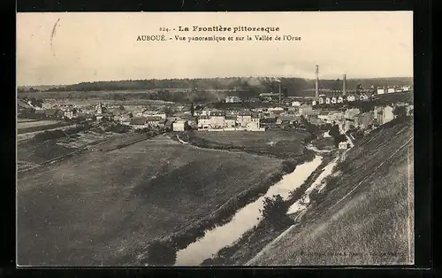 AK Auboué, Vue panoramique et sur la Vallée de l`Orne